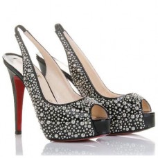Christian Louboutin Star Prive 120mm Slingbacks Zwart