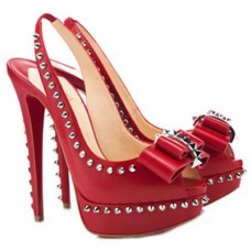 Christian Louboutin Lady Clou 140mm Slingbacks Rood