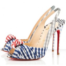 Christian Louboutin Jenny 100mm Slingbacks Blauw