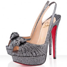 Christian Louboutin Jenny 140mm Slingbacks Grijs