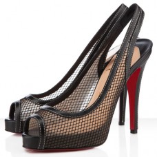Christian Louboutin Canne A Peche 120mm Slingbacks Zwart