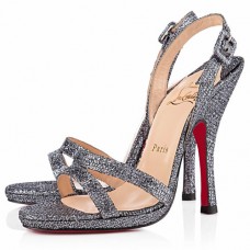 Christian Louboutin Fine Romance 120mm Slingbacks Grijs