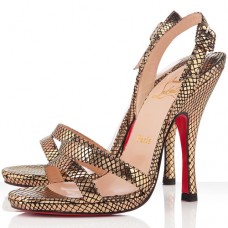 Christian Louboutin Fine Romance 120mm Slingbacks Goud