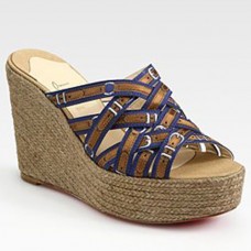 Christian Louboutin Crepon sleehakken van 100 mm in het blauw
