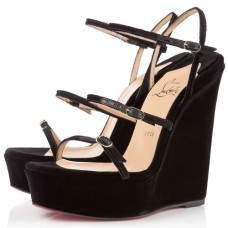 Christian Louboutin 123 Zeppa sleehakken van 140 mm, zwart
