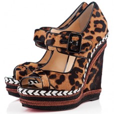 Christian Louboutin Highlander sleehakken van 140 mm met luipaardprint Christian Louboutin Highlander sleehakken van 140 mm met luipaardprint