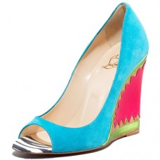 Christian Louboutin Miramar sleehakken van 100 mm in het blauw Christian Louboutin Miramar sleehakken van 100 mm in het blauw