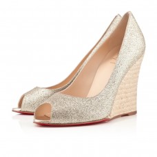 Christian Louboutin Puglia sleehakken van 100 mm, goudkleurig Christian Louboutin Puglia sleehakken van 100 mm, goudkleurig