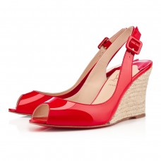 Christian Louboutin Puglia 80mm Wedges Rouge Lipstick