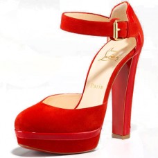 Christian Louboutin sandalen met enkelbandje (140 mm) in paars Christian Louboutin sandalen met enkelbandje (140 mm) in paars