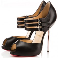 Christian Louboutin Fibbia 120mm sandalen in abrikooskleur