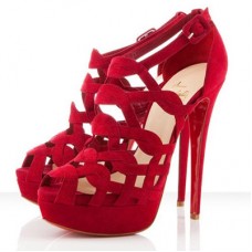 Christian Louboutin Larissa Plato 140mm sandalen rood Christian Louboutin Larissa Plato 140mm sandalen rood