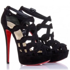 Christian Louboutin Larissa Plato 140mm sandalen zwart Christian Louboutin Larissa Plato 140mm sandalen zwart