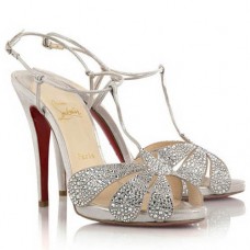Christian Louboutin Margi Diams 120mm sandalen zilver