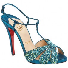 Christian Louboutin Margi Diams 120mm sandalen in turquoise