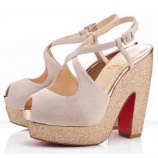 Christian Louboutin Martel 140mm sandalen in nude