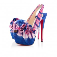 Christian Louboutin High Boubou 160mm Platforms Blauw/Roze