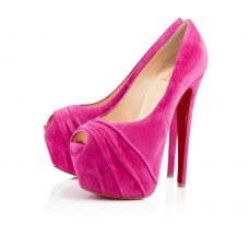Christian Louboutin Drapeste 160mm Peep Toe Pumps Grenadine