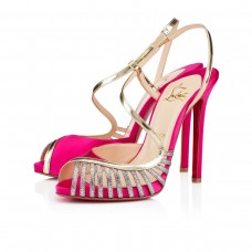 Christian Louboutin Scoubridou 120mm sandalen in grenadine