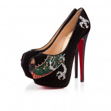 Christian Louboutin Highness 160mm Peep Toe Pumps Zwart