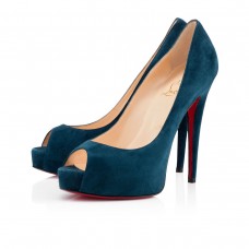 Christian Louboutin Vendome 120mm Peep Toe Pumps Blauw