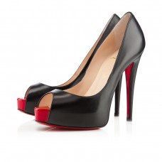 Christian Louboutin Vendome 120mm Peep Toe Pumps Zwart/Rood