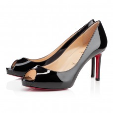Christian Louboutin No Matter 80mm Peep Toe Pumps Zwart