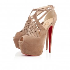 Christian Louboutin Carlota platformschoenen van 160 mm in beige