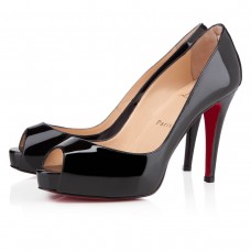 Christian Louboutin Very Prive 100mm Peep Toe Pumps Zwart