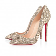 Christian Louboutin Pigalle Strass 120mm Speciale Gelegenheid Goud