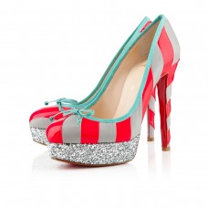 Christian Louboutin Foraine 140mm platformschoenen Rose Paris/Lichtgrijs