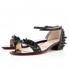 Christian Louboutin Druide platte sandalen zwart Christian Louboutin Druide platte sandalen zwart