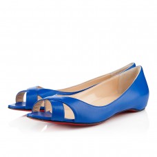 Christian Louboutin Croisette platte sandalen blauw Christian Louboutin Croisette platte sandalen blauw