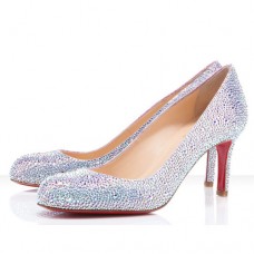 Christian Louboutin Fifi Strass 100mm Speciale Gelegenheid Zilver Christian Louboutin Fifi Strass 100mm Speciale Gelegenheid Zilver