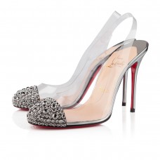 Christian Louboutin Epoca 100mm Slingbacks Zilver