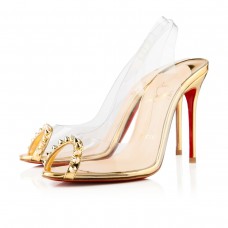 Christian Louboutin Ring My Toe 80mm Slingbacks Goud