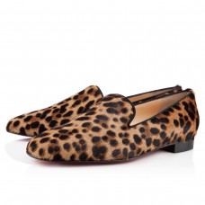 Christian Louboutin Henriette loafers met luipaardprint