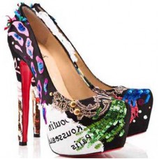 Christian Louboutin Daffodile 160mm platformzolen, meerkleurig