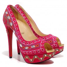 Christian Louboutin Bollywoody 140mm Peep Toe Pumps Felroze