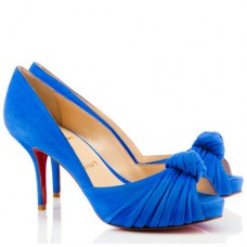 Christian Louboutin Greissimo 80 mm peeptoe-pompen blauw