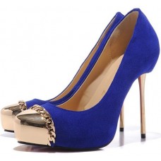 Christian Louboutin Metalipp pumps 120 mm blauw Christian Louboutin Metalipp pumps 120 mm blauw