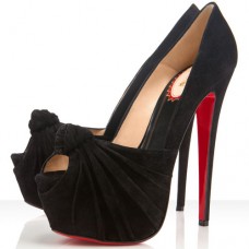 Christian Louboutin Lady Gres 160mm Peep Toe Pumps Zwart