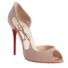 Christian Louboutin Delico 100mm Peep Toe Pumps Nude