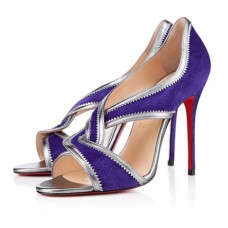Christian Louboutin Suzanana 100mm Peep Toe Pumps Paars