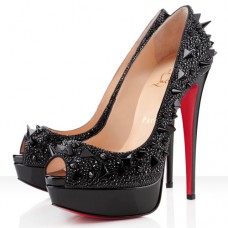 Christian Louboutin Very Mix 140mm Peep Toe Pumps Zwart