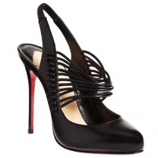 Christian Louboutin Mille Cordes 100mm Slingbacks Zwart