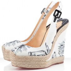 Christian Louboutin Everesta sleehakken van 140 mm in het wit