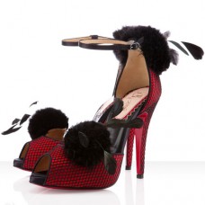 Christian Louboutin Pluminette 120mm sandalen rood