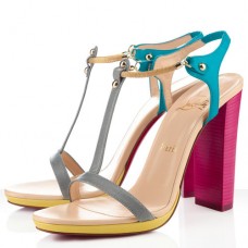 Christian Louboutin Sylvieta 120mm sandalen felroze/goud Christian Louboutin Sylvieta 120mm sandalen felroze/goud