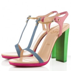 Christian Louboutin Sylvieta 120mm sandalen groen/goud Christian Louboutin Sylvieta 120mm sandalen groen/goud